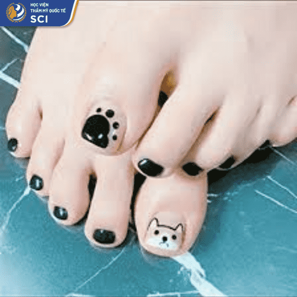 Mẫu móng chân 81: Thêm một mẫu nail chân xinh xắn cho những "con sen" - hoidapnails.com