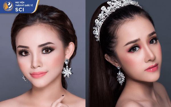 Phong cách trang điểm Thái Lan tập trung làm nổi bật đôi mắt và đường khối rõ nét trên khuôn mặt cô dâu - hoidapnails.com