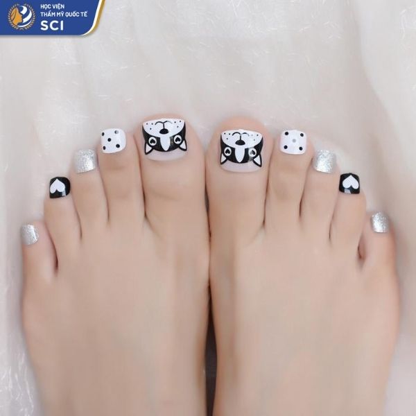mẫu nails chân - hoidapnails.com