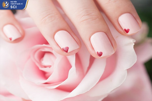 nail màu hồng pastel - hoidapnails.com