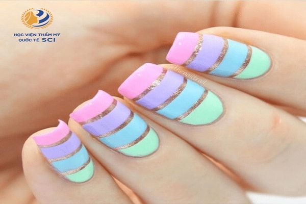 Các mẫu nail màu pastel - hoidapnails.com