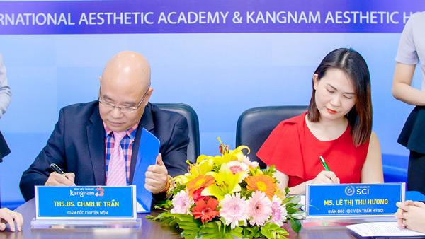 Lễ ký kết hợp tác đào tạo và cung ứng nguồn nhân lực giữa học viện thẩm mỹ SCI và Bệnh viện thẩm mỹ Kangnam - hoidapnails.com