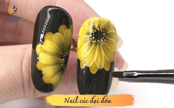 5 bước vẽ nail hoa cúc dễ dàng - hoidapnails.com