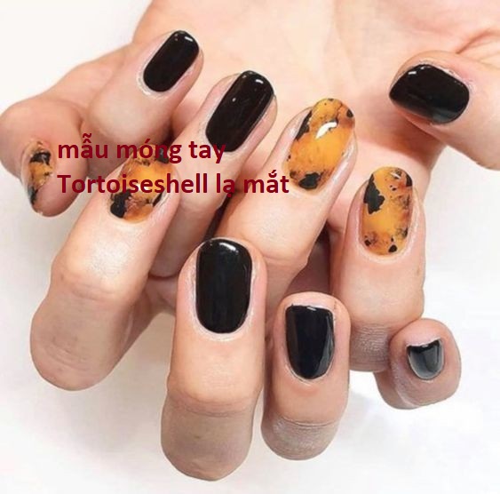 mẫu nail Tortoiseshell ấn tượng