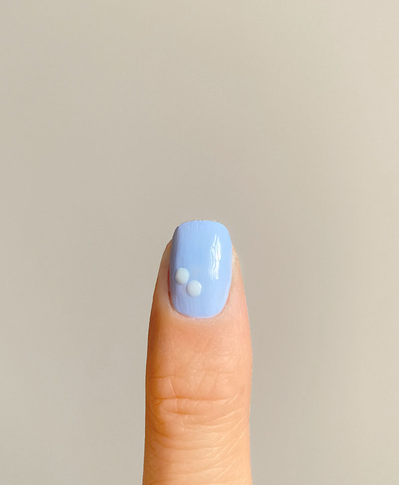 hướng dẫn vẽ nail hoa màu xanh