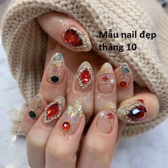 mẫu nail đẹp tháng 10