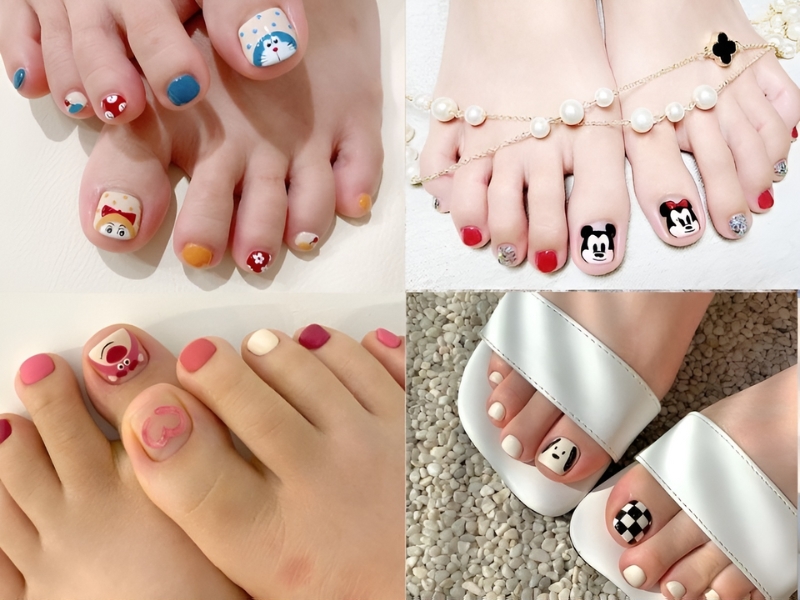 Gợi ý những cách vẽ nail chân xinh cho các bạn gái