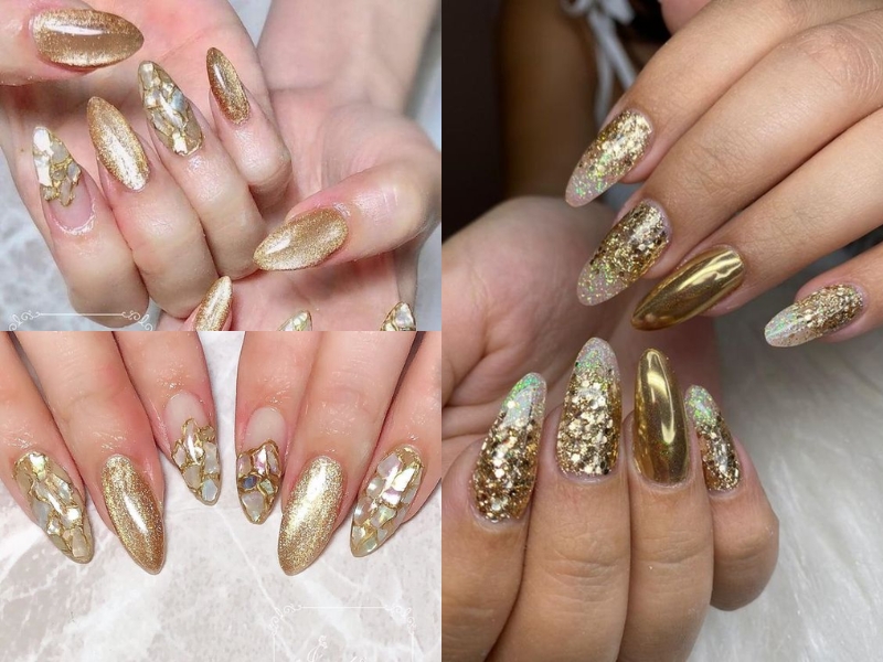 Tại sao mẫu nail tráng gương màu vàng gold lại được yêu thích như vậy?