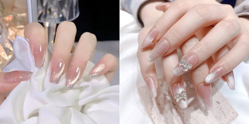 Mẫu nail mắt mèo kim cương long lanh nhất 2024-2025